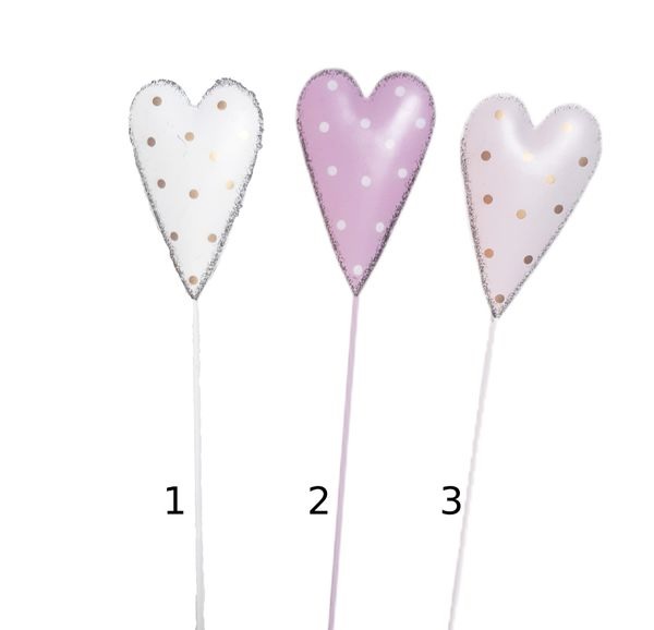 Srdce zápich plech 4,5 31cm mix